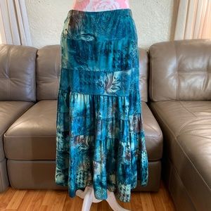 Raindrops Forest Green Skirt
